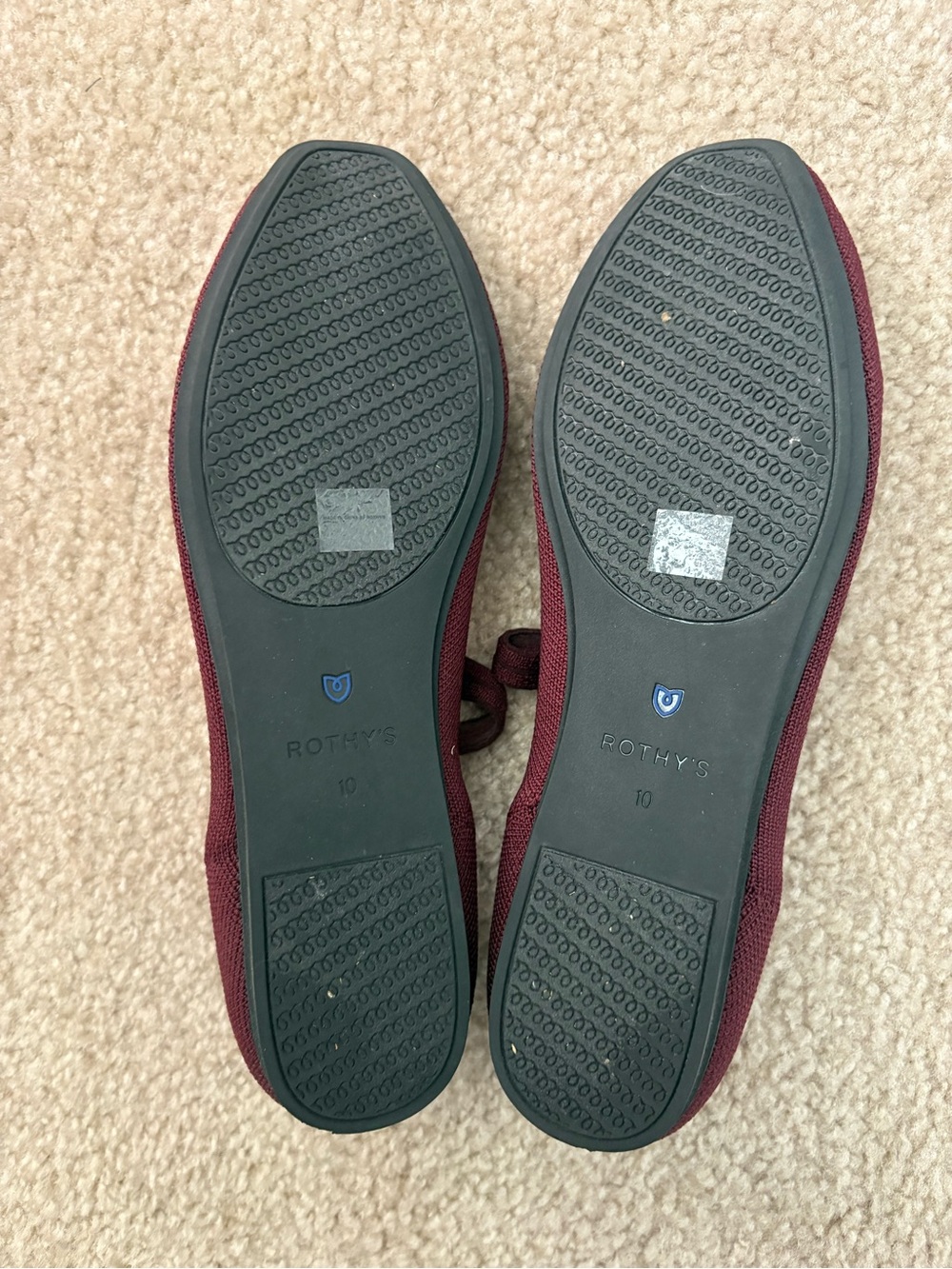Rothy’s The Square Mary Jane Size 10 Syrah Burgundy Wine Flats - Picture 4 of 4